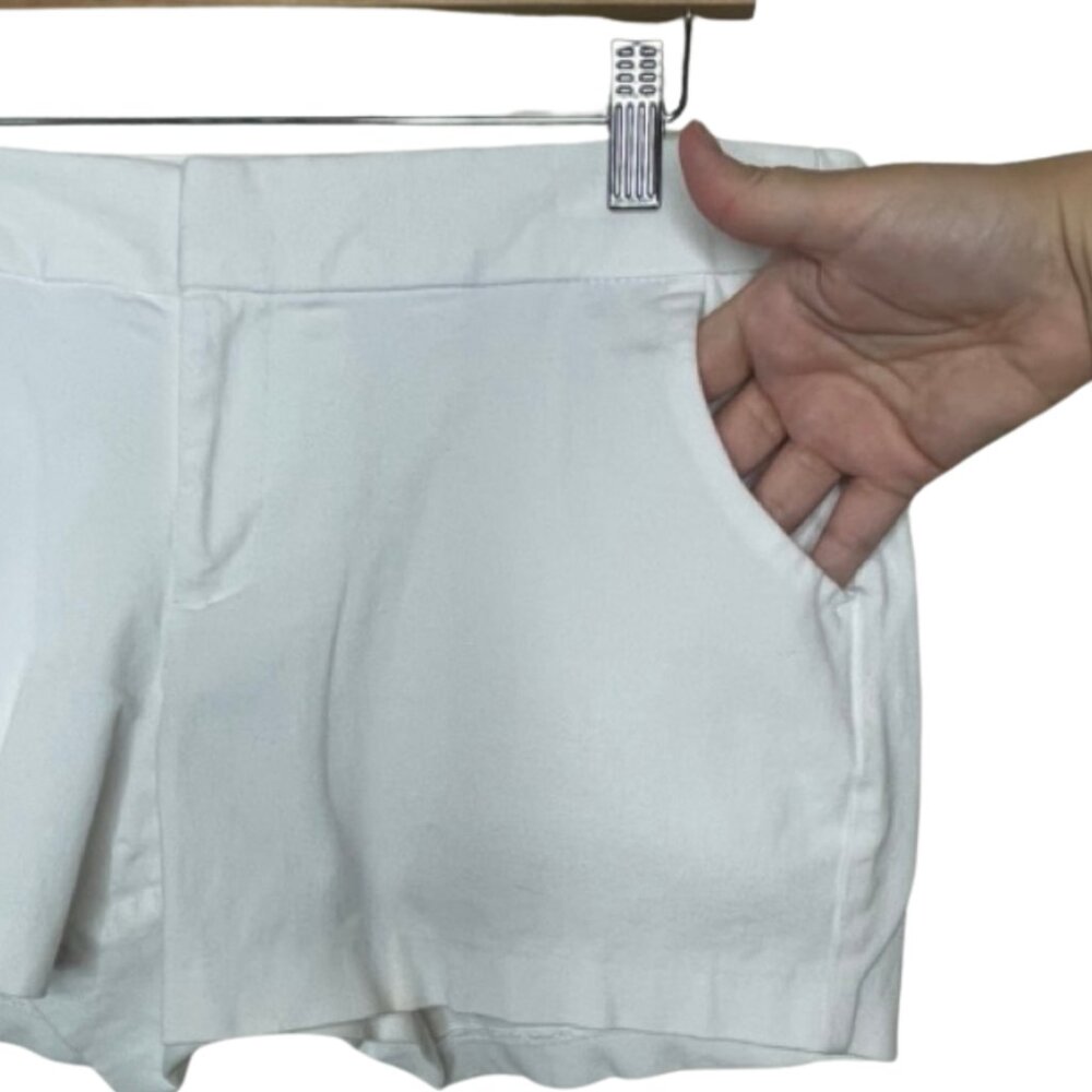 OLD NAVY | Women's Classic White Cotton Blend Pixie Shorts | Size 12 - Picture 6 of 14